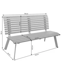 Dehner Bank London, 3-Sitzer 11 Dehner Bank London, 3-Sitzer -Garten Werk Zone 6893762 6893770 6893788 WE DE 001 AlubankLondonSkizze