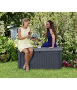 Keter Aufbewahrungsbox Borneo, 416 Liter, Ca. B130/H63/T70 Cm -Garten Werk Zone 6894935 WE MO 003 KeterAufbewahrungsbox