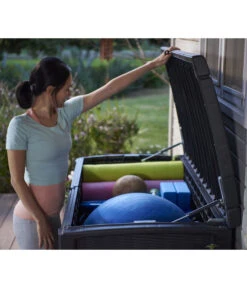 Keter Aufbewahrungsbox Borneo, 416 Liter, Ca. B130/H63/T70 Cm -Garten Werk Zone 6894935 WE MO 005 KeterMuelltonnenbox