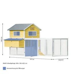 Dehner Hühnerstall Happy Farm Miami, Gelb, Ca. B337/H158,5/T145,8 Cm 16 Dehner Hühnerstall Happy Farm Miami, Gelb, Ca. B337/H158,5/T145,8 Cm -Garten Werk Zone 6897169 WE BG 001 DehnerMarkenqualitaetHuehnerstallMiami
