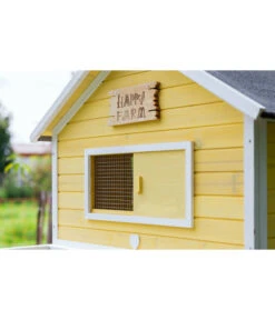 Dehner Hühnerstall Happy Farm Miami, Gelb, Ca. B337/H158,5/T145,8 Cm 17 Dehner Hühnerstall Happy Farm Miami, Gelb, Ca. B337/H158,5/T145,8 Cm -Garten Werk Zone 6897169 WE DE 001 DehnerMarkenqualitaetHuehnerstallMiami