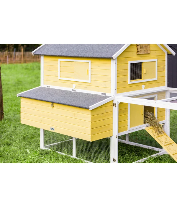 Dehner Hühnerstall Happy Farm Miami, Gelb, Ca. B337/H158,5/T145,8 Cm 10 Dehner Hühnerstall Happy Farm Miami, Gelb, Ca. B337/H158,5/T145,8 Cm – Bild 8