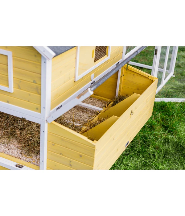Dehner Hühnerstall Happy Farm Miami, Gelb, Ca. B337/H158,5/T145,8 Cm 11 Dehner Hühnerstall Happy Farm Miami, Gelb, Ca. B337/H158,5/T145,8 Cm – Bild 9