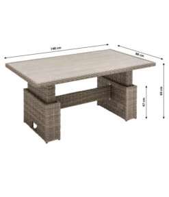 Dehner Geflechtlounge Bologna, 5-teilig 32 Dehner Geflechtlounge Bologna, 5-teilig -Garten Werk Zone 6903447 WE BG 004 LoungeBolognaNEU