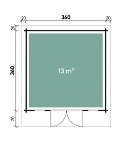 Wolff Finnhaus Gartenhaus Trondheim 44-B 7 Wolff Finnhaus Gartenhaus Trondheim 44-B -Garten Werk Zone 6930093 WE DE 001 FinnhausBBHTrondheim44B