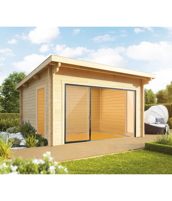 Wolff Finnhaus Gartenhaus Trondheim 70-F XL, Inkl. Schiebetür Links, Ca. B540/H256/T590 Cm 4 Wolff Finnhaus Gartenhaus Trondheim 70-F XL, Inkl. Schiebetür Links, Ca. B540/H256/T590 Cm – Bild 2