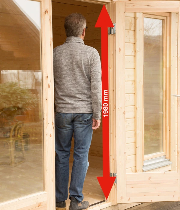 Wolff Finnhaus Gartenhaus Trondheim 70-G XL, Inkl. Schiebetür Rechts, Ca. B570/H256/T620 Cm 8 Wolff Finnhaus Gartenhaus Trondheim 70-G XL, Inkl. Schiebetür Rechts, Ca. B570/H256/T620 Cm – Bild 6