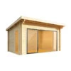 Wolff Finnhaus Gartenhaus Trondheim 70-G XL, Inkl. Schiebetür Rechts, Ca. B570/H256/T620 Cm