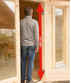 Wolff Finnhaus Gartenhaus Trondheim 70-D, Inkl. Lounge 400 Rechts, Ca. B960/H256/T390 Cm 20 Wolff Finnhaus Gartenhaus Trondheim 70-D, Inkl. Lounge 400 Rechts, Ca. B960/H256/T390 Cm -Garten Werk Zone 6931661 WE DE 004 FinnhausTr70DTuer