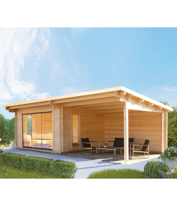 Wolff Finnhaus Gartenhaus Trondheim 70-D, Inkl. Lounge 400 Rechts, Ca. B960/H256/T390 Cm 4 Wolff Finnhaus Gartenhaus Trondheim 70-D, Inkl. Lounge 400 Rechts, Ca. B960/H256/T390 Cm – Bild 2