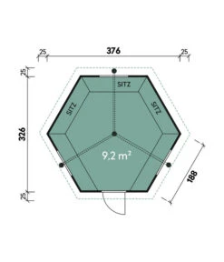 Wolff Finnhaus Gartenhaus Grillkota Basic 9, Ca. B426/H330/T376 Cm 7 Wolff Finnhaus Gartenhaus Grillkota Basic 9, Ca. B426/H330/T376 Cm -Garten Werk Zone 6932016 WE DE 001 FinnhausGKBasic9