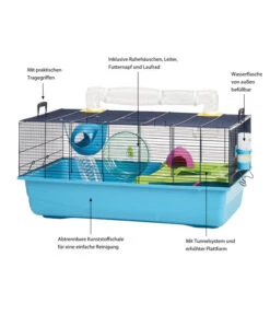 SAVIC Nagerheim Sky Metro, Blau, Ca. B80/H50/T50 Cm 9 SAVIC Nagerheim Sky Metro, Blau, Ca. B80/H50/T50 Cm -Garten Werk Zone 6980668 WE IG 003 SavicNKHamsterSky