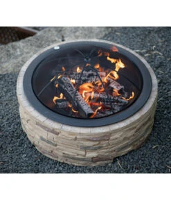 Westmann Feuerstelle, Ca. B90/H54/T90 Cm 16 Westmann Feuerstelle, Ca. B90/H54/T90 Cm -Garten Werk Zone 6992572 WE MO 004 FeuerschaleMGitter90cm